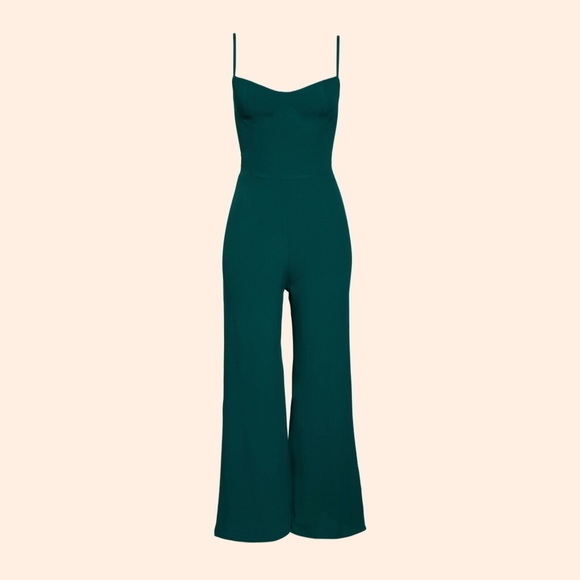 1HR SALE ⚡Reformation Gilda Jumpsuit (Emerald)